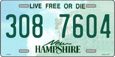 NH license plate 3087604