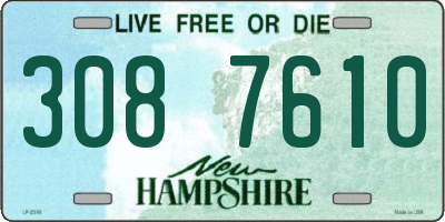 NH license plate 3087610