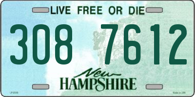 NH license plate 3087612