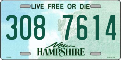 NH license plate 3087614
