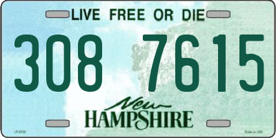 NH license plate 3087615