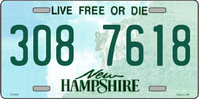 NH license plate 3087618