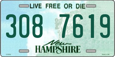 NH license plate 3087619