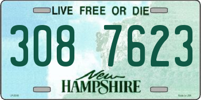 NH license plate 3087623