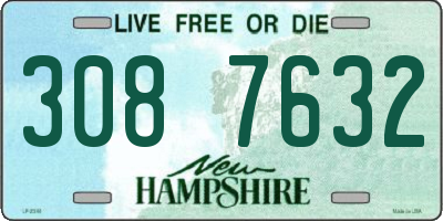 NH license plate 3087632
