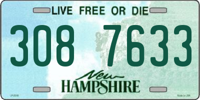 NH license plate 3087633