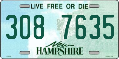 NH license plate 3087635
