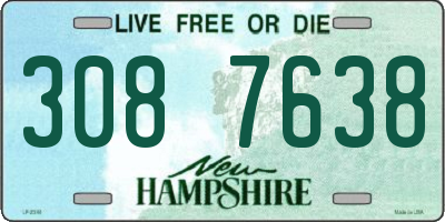 NH license plate 3087638