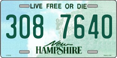 NH license plate 3087640