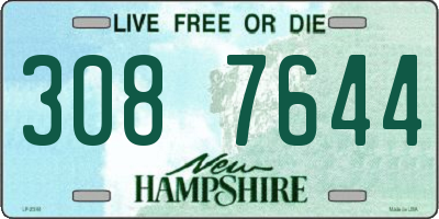 NH license plate 3087644