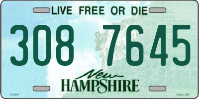 NH license plate 3087645