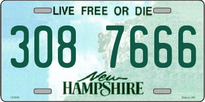 NH license plate 3087666