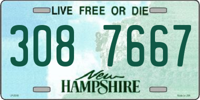 NH license plate 3087667
