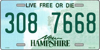 NH license plate 3087668