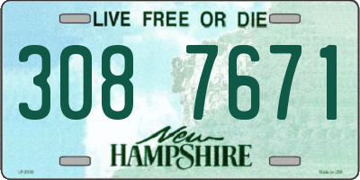 NH license plate 3087671