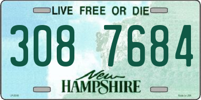 NH license plate 3087684