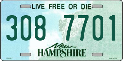 NH license plate 3087701