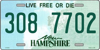 NH license plate 3087702
