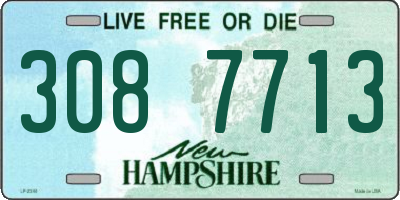 NH license plate 3087713