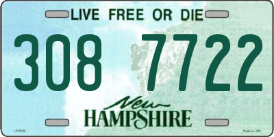 NH license plate 3087722