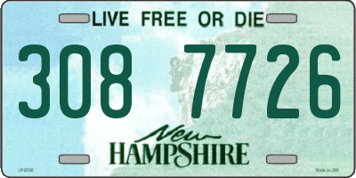 NH license plate 3087726