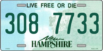 NH license plate 3087733