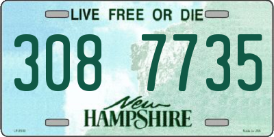 NH license plate 3087735