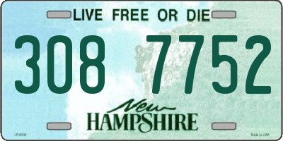 NH license plate 3087752