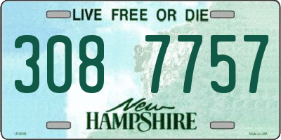 NH license plate 3087757