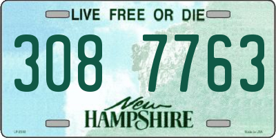 NH license plate 3087763