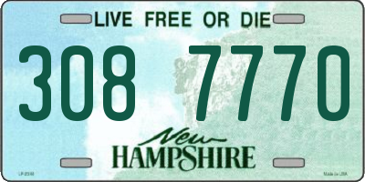 NH license plate 3087770