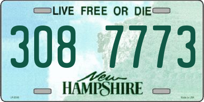 NH license plate 3087773