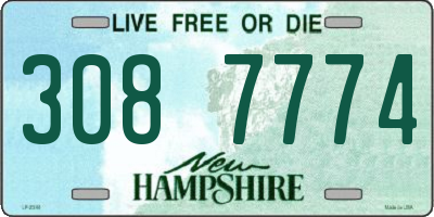 NH license plate 3087774