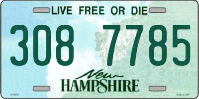 NH license plate 3087785