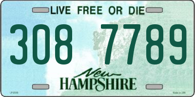 NH license plate 3087789