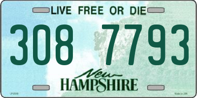 NH license plate 3087793