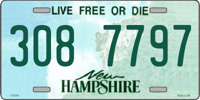 NH license plate 3087797