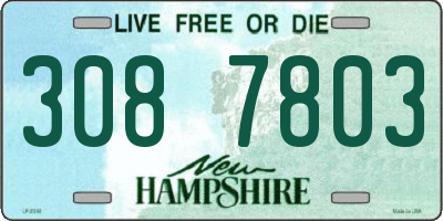 NH license plate 3087803
