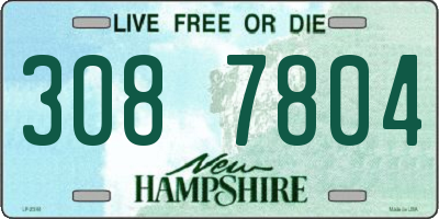 NH license plate 3087804