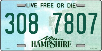 NH license plate 3087807