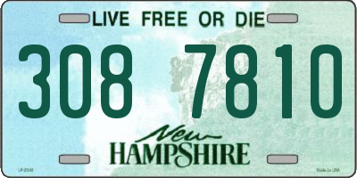 NH license plate 3087810