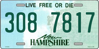 NH license plate 3087817
