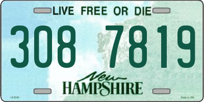 NH license plate 3087819
