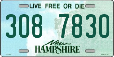 NH license plate 3087830