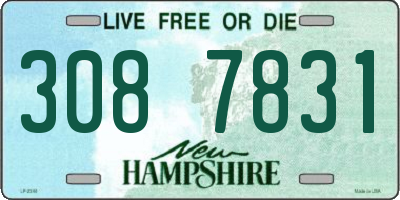 NH license plate 3087831