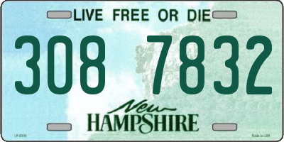 NH license plate 3087832
