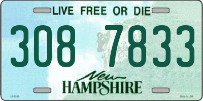 NH license plate 3087833