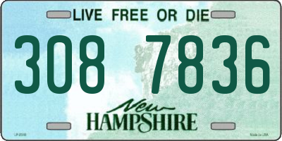 NH license plate 3087836