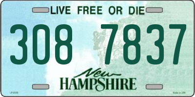 NH license plate 3087837