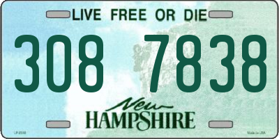 NH license plate 3087838